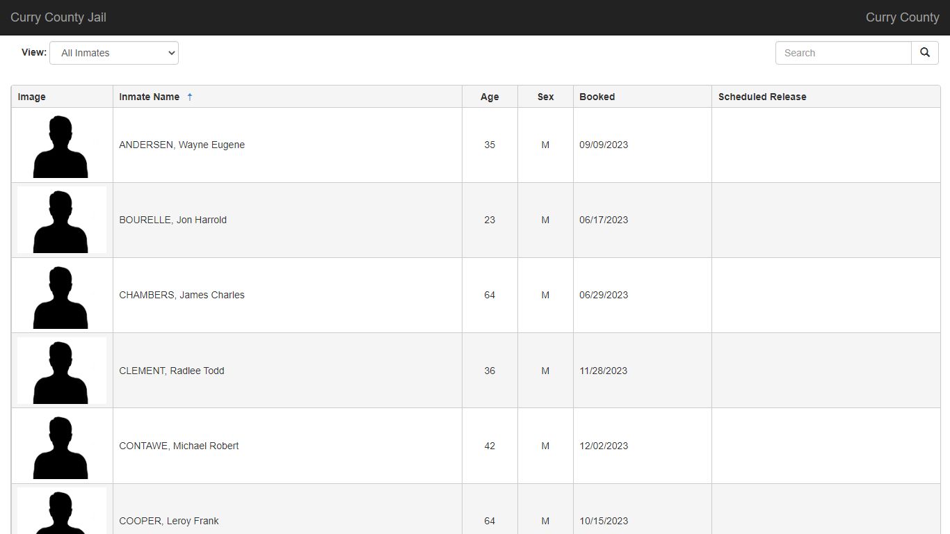 Curry County Jail - Jail Roster