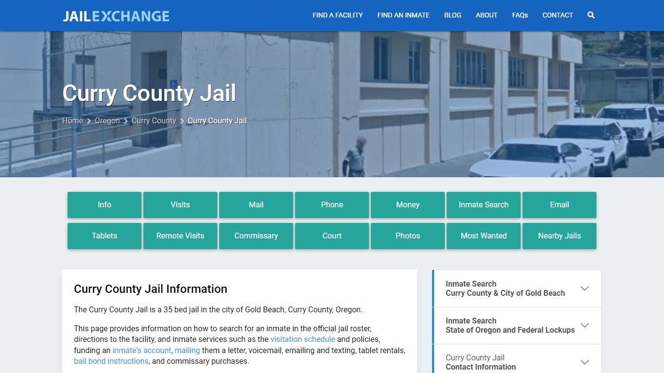 Curry County Jail, OR Inmate Search, Information
